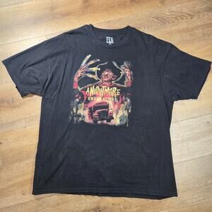 Nightmare On Elm Street Freddy Krueger T Shirt 2XL Black Horror Movie Graphic